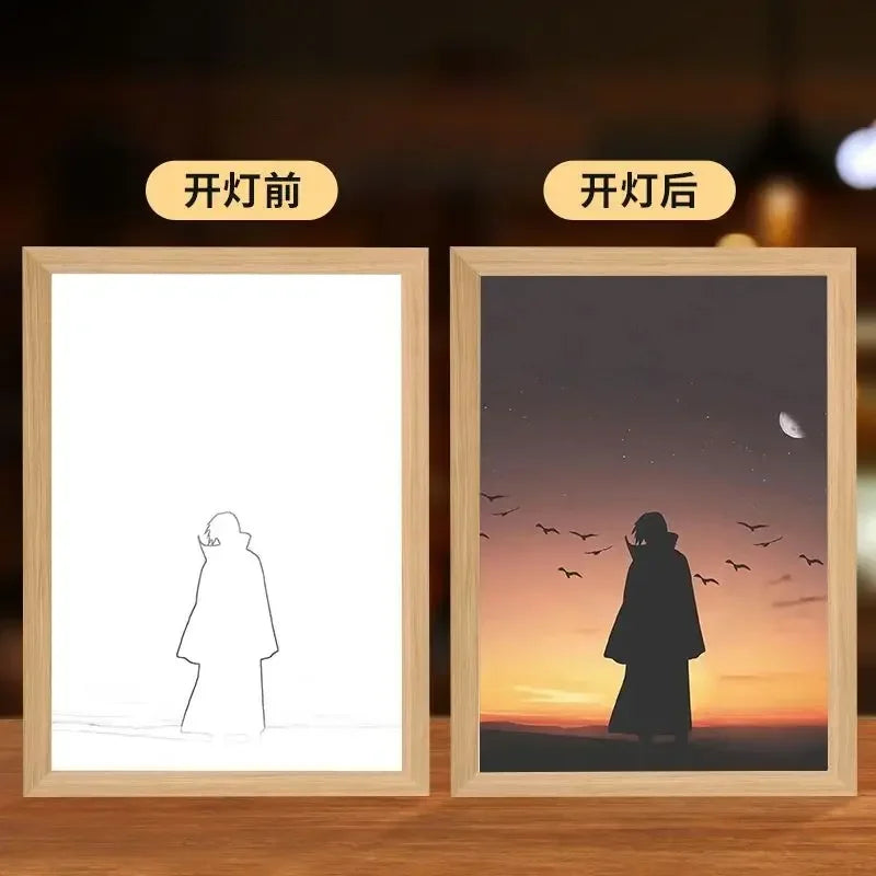 Naruto LED Night Light – Kakashi, Sasuke & Madara Anime Bedroom Lamp Gift