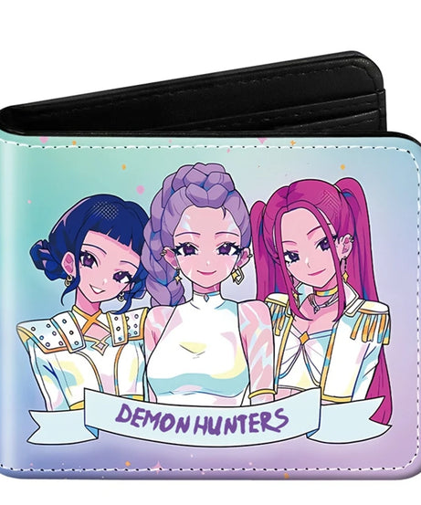 Devil Hunter Pu Anime Print Short Mini Wallet Rumi Mira Zoey Saja Boys Figure Change Storage Bag Birthday Gift