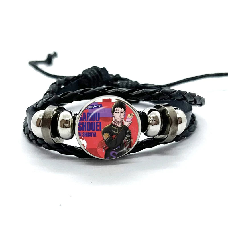 Anime Blue Lock Isagi Yoichi Chigiri Bachira Leather Bracelet Cosplay Unisex Adjustable Punk Wristband Jewelry Props