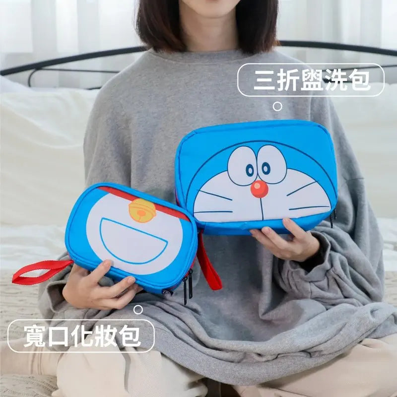Doraemon Portable Travel Wash Bag – Cute Hanging Makeup & Toiletry Organizer