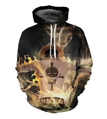 Anime One Piece Luffy Trafalgar D. Water Law Hoodie Cosplay Costume Long Sleeve Sweatshirt Sweater Zip Up Coat Jackets