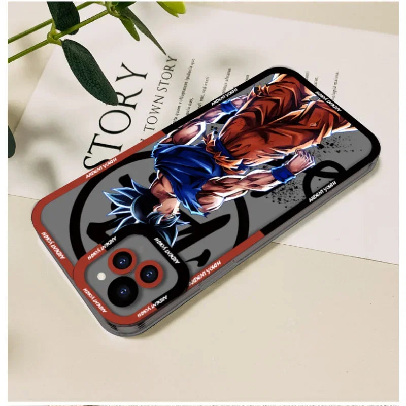 Dragon Ball Goku Phone Case for IPhone 14 13 12 11 15 Pro Max X XR XS Soft Shell Transparent Back Cover Saiyan Birthday Gift New