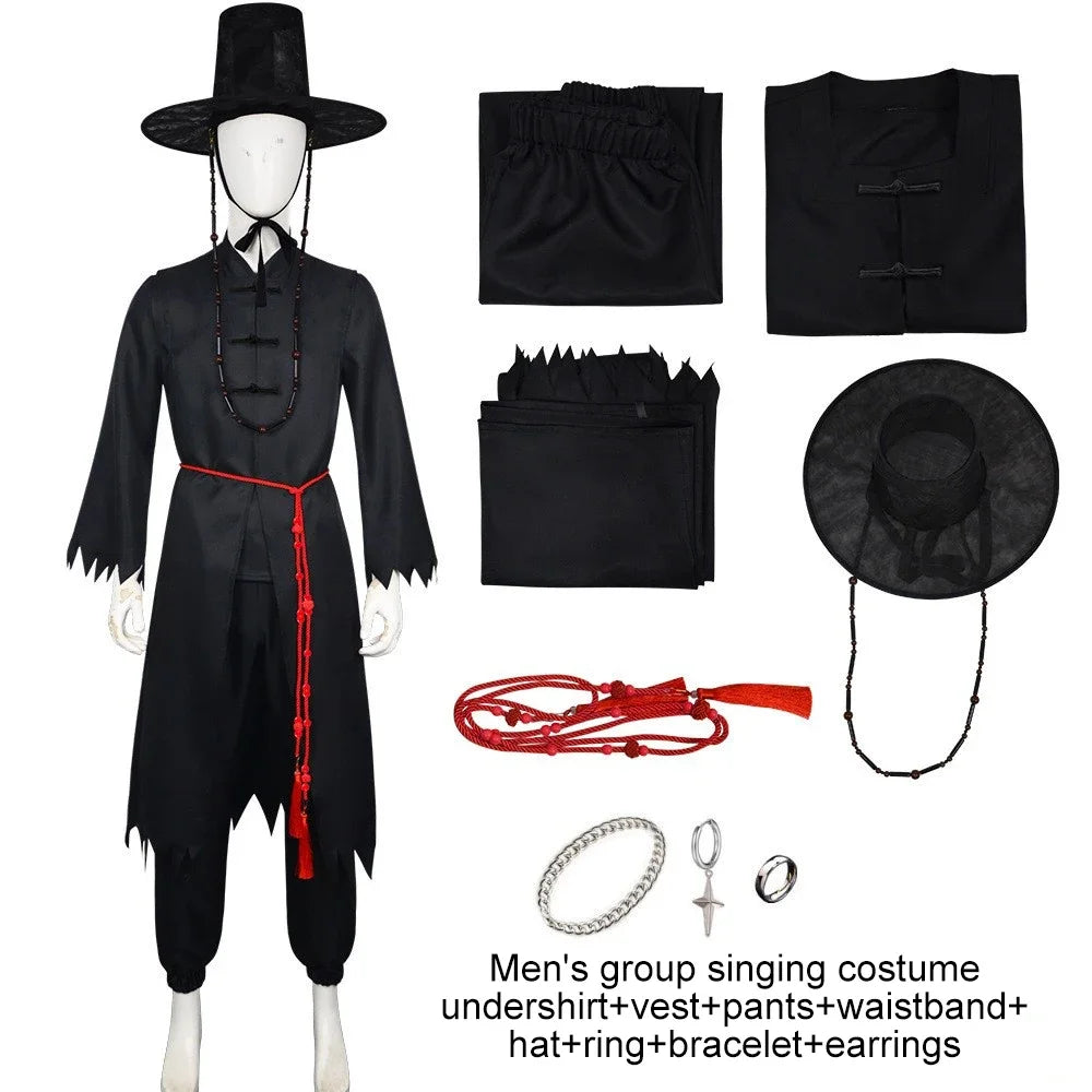 Halloween Adult Saja Boy Jinu Cosplay Men Group Stage Performance Halloween Carnival Party Clothes Anime Full Sets Costume