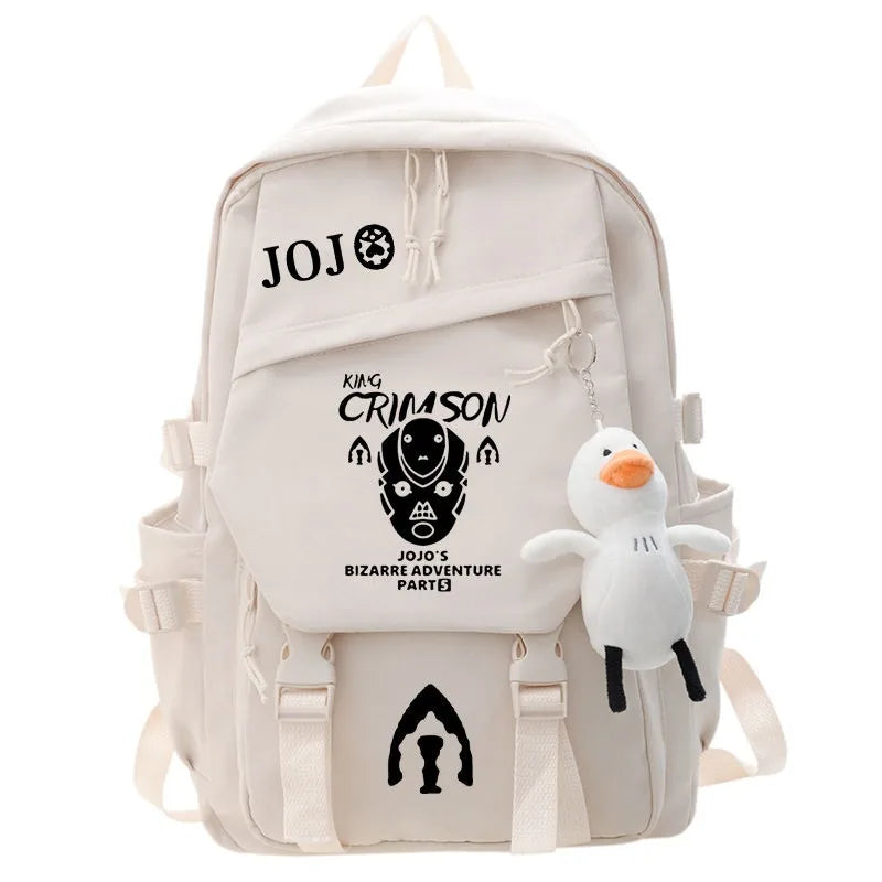 JoJo's Bizarre Adventure Anime Backpack Student School Bag Bookbag Laptop Travel Rucksack Outdoor Boy Girl Gifts