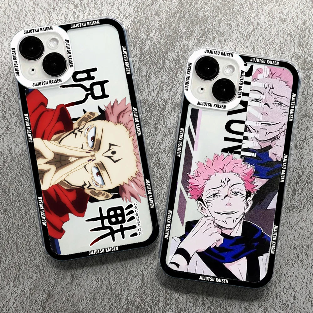 Gojo Satoru Clear Soft Case – Jujutsu Kaisen iPhone 11–16 Pro Max & Plus