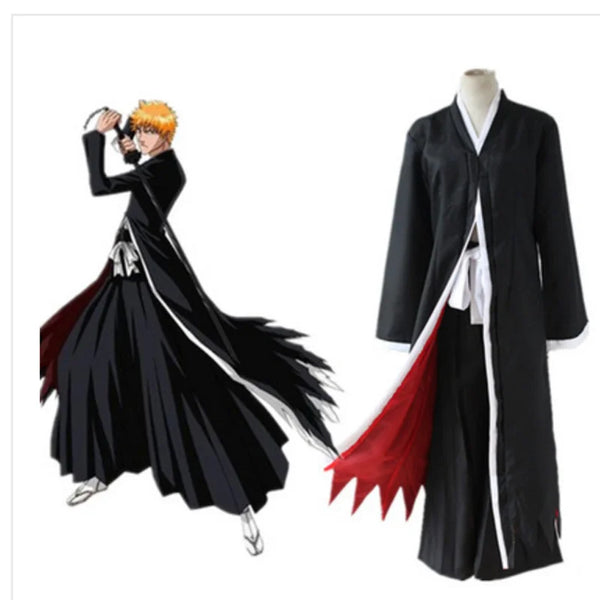 Bleach Ichigo Kurosaki Hollow Cosplay Costume – Mask, Tops & Pants Set