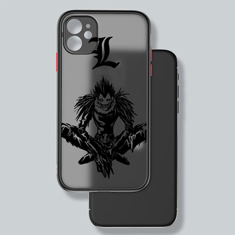 Death Note Cool Art Anime Frosted Translucent For Apple iPhone 16 15 14 13 12 11 XS XR X Pro Max Plus Mini Matte Phone Case