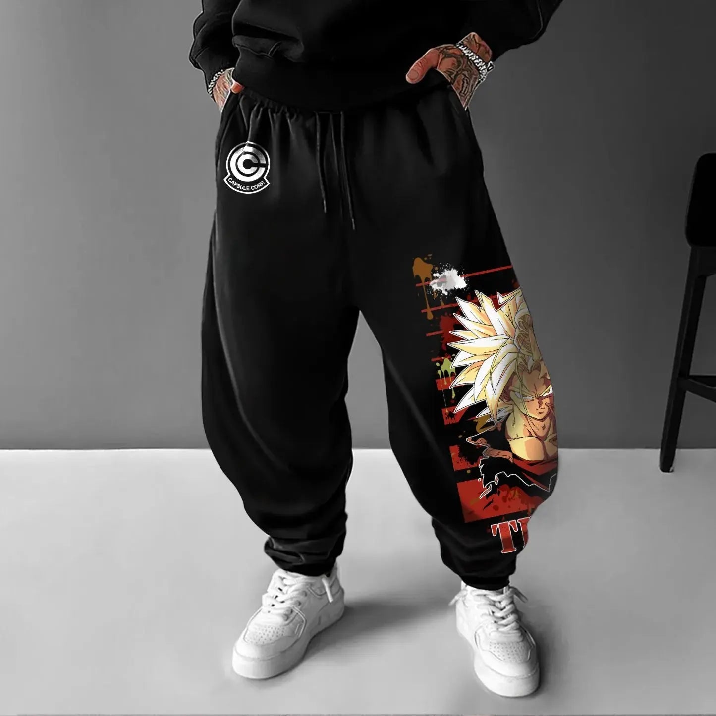Dragon Ball Z Super Saiyan Goku Men Sweatpants Anime Print Jogger Sports Pants Loose Streetwear Casual Hip Hop Manga Y2k Clothes