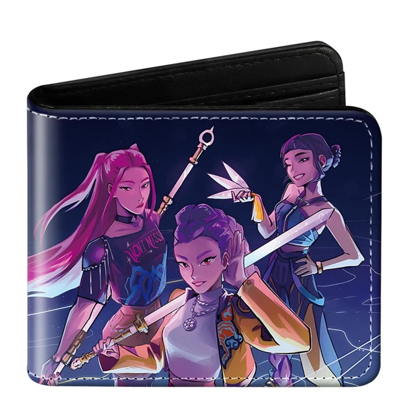 Devil Hunter Pu Anime Print Short Mini Wallet Rumi Mira Zoey Saja Boys Figure Change Storage Bag Birthday Gift