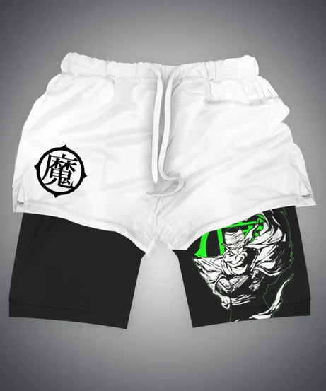 New Dragon Ball Son Goku Shorts Anime Men Double Layer Sports Short Pants Sportswear Jogger Breathable Beach Pants