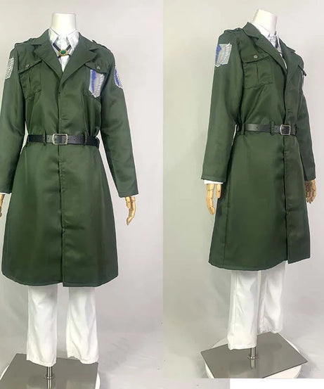 Shingekii No Kyojin Freedom Legion Green Cloak Cosplay Cape with Necklace for Anime Fans