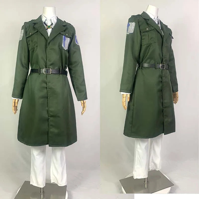 Shingekii No Kyojin Freedom Legion Green Cloak Cosplay Cape with Necklace for Anime Fans