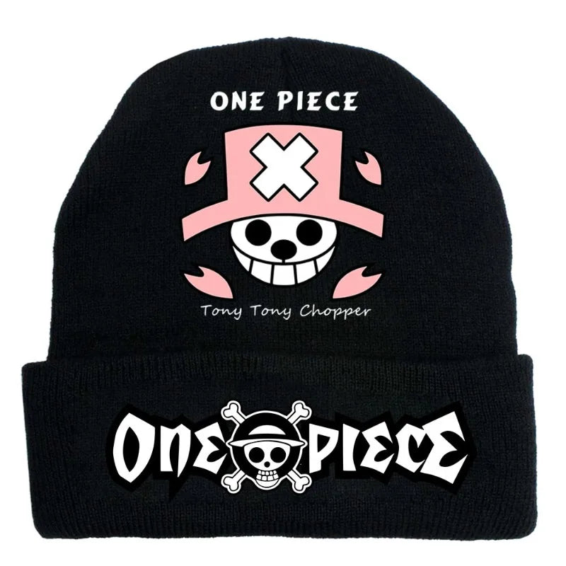 Anime One Piece Embroidered Beanies Hat Men Women Winter Autunm Warm Knitted Bonnet Cap Wool Skullies Boys Beanies Caps