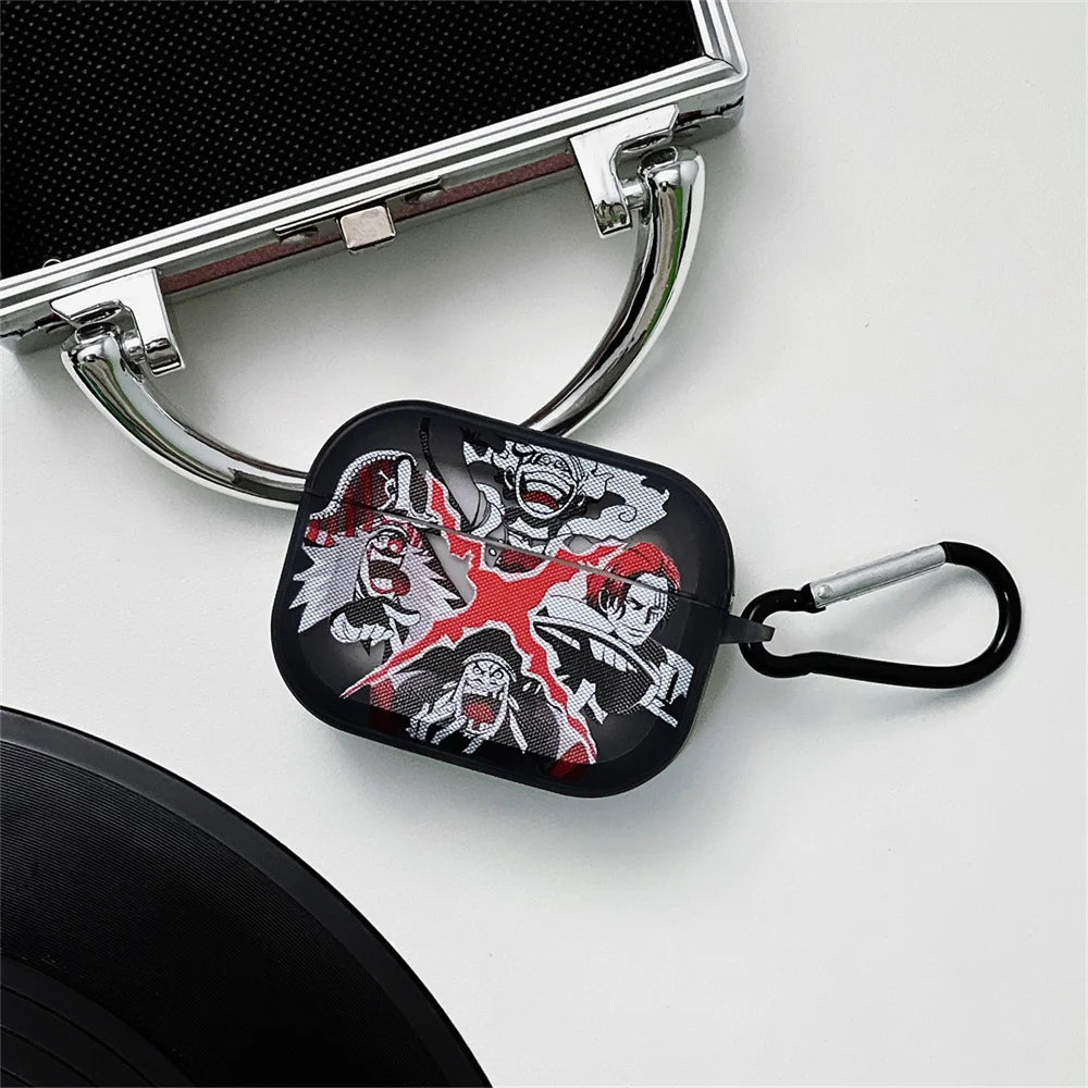 New Anime One Piece Luffy Gear 5th Earphone Case For AirPods 3 3rd 4 Pro Pro2 Headphone Bluetooth Wireless Headset Clear Cover