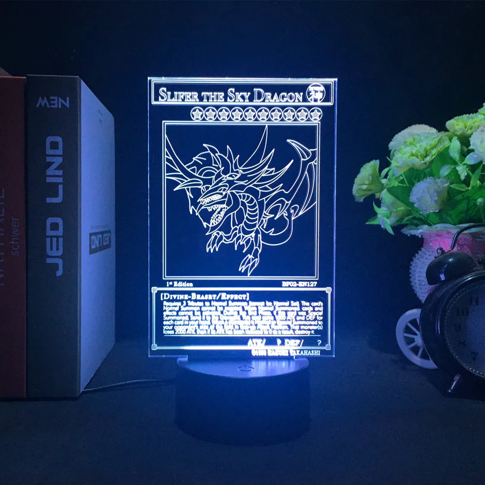 Anime Action Figure Led Night Light Manga Yu Gi Oh Dark Magician Girl for Kid Bedroom Decor Lamp Kawaii Room Decor Light