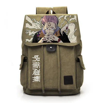 Jujutsu Kaisen Anime Backpack Cosplay Gojo Unisex Students School Bag Large Capacity Bookbag Laptop Travel Rucksack Outdoor Bag