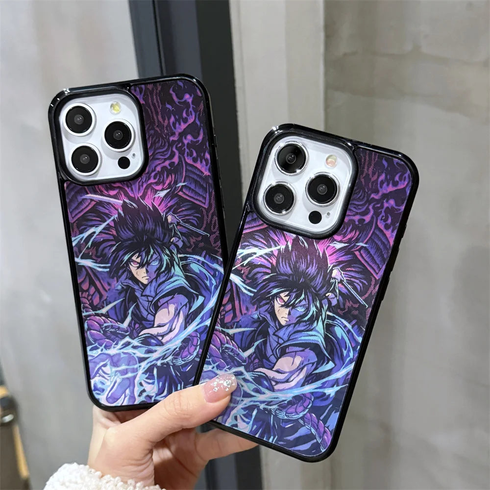 Anime Sasuke Itachi 3D Multi layer patterns Case For iPhone 16 15 14 13 12 Pro Max 11 Magnetic For Magsafe Wireless Charge Cover