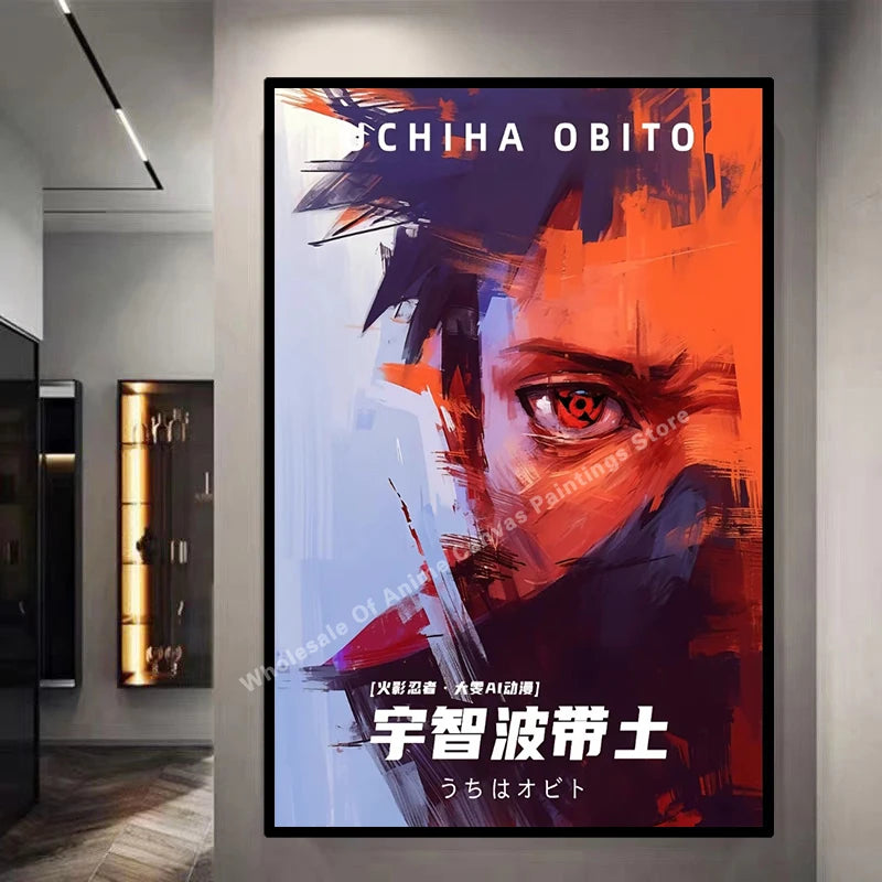Naruto poster by Kakashisuke Itachi Uchiha Akatsuki Anime character oil painting modern home decoration mural