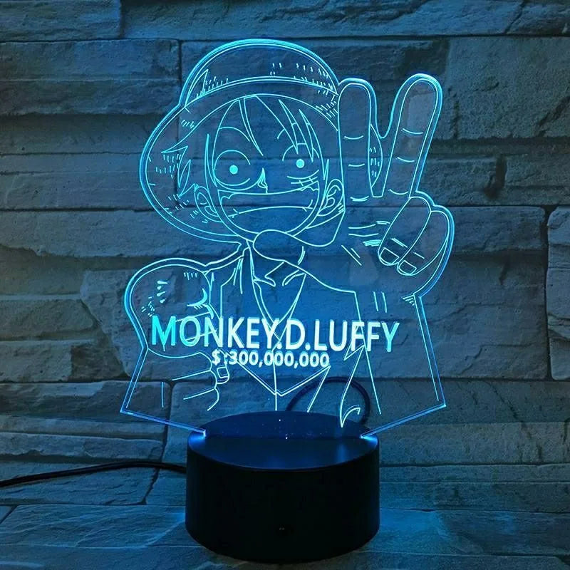 One Piece Animation Peripheral Luffy Zoro Escartoon Kawaii LED Night Light Desktop Personalized Creative Ornament Birthday Gift