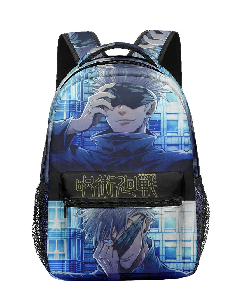 Boy Anime Printed Jujutsu Kaisen Gojo Satoru Backpack Large Capacity Drawstring Bag Student School Bag Travel