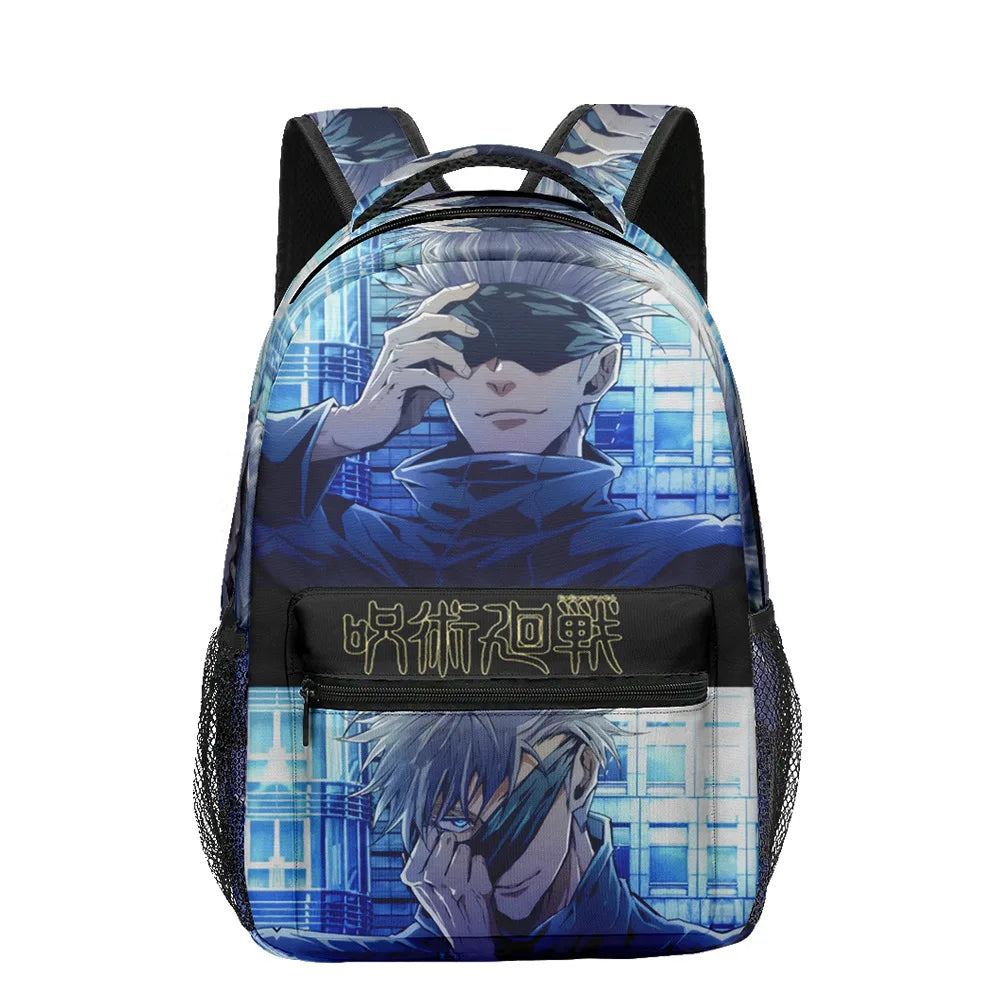 Boy Anime Printed Jujutsu Kaisen Gojo Satoru Backpack Large Capacity Drawstring Bag Student School Bag Travel