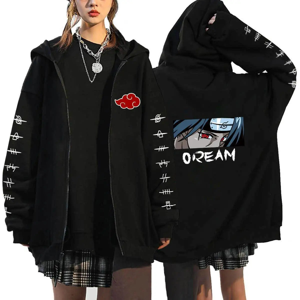 Autumn Zip Up Jacket Anime Naruto Figures Sweatshirt Men Women Plus Size Casual Clothing Harajuku Coat Halloween Gifts