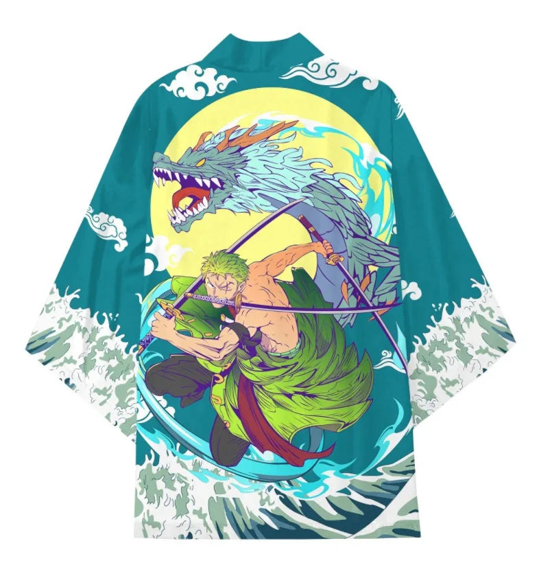 New Anime ONE PIECE Kimono Cape Cosplay Clothing 3D Printing Comics Casual Cardigan Jacket Men and Women Birthday Gifts