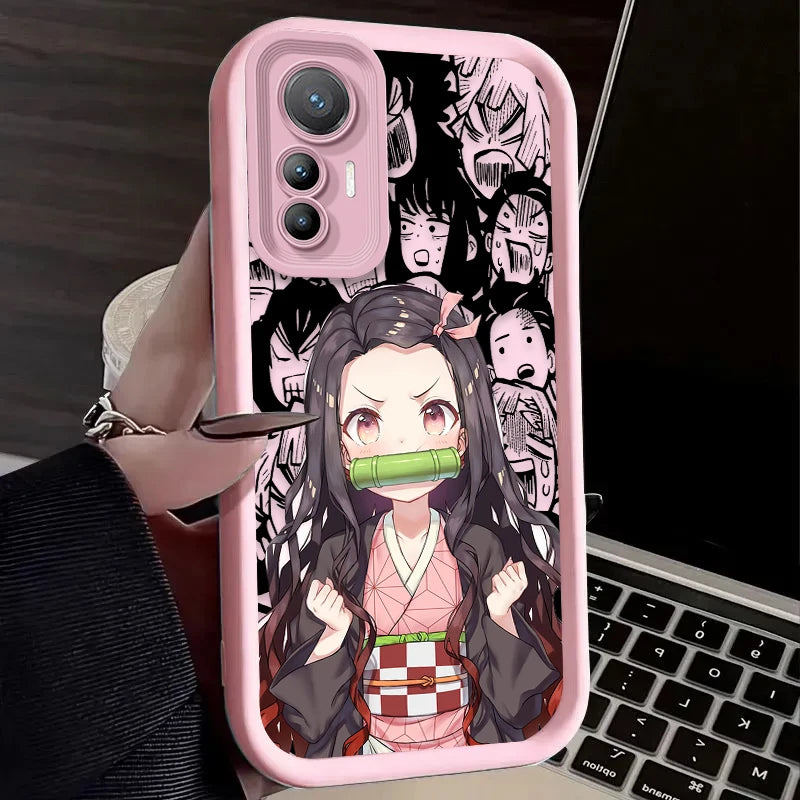 Cute Anime Demon Slayer Case For Xiaomi Poco C65 X7 X6 F6 F5 X5 X3 NFC F3 M6 Pro 4G Mi 13 12 11 Lite 5G 14 13T 12T 11T 14T Pro