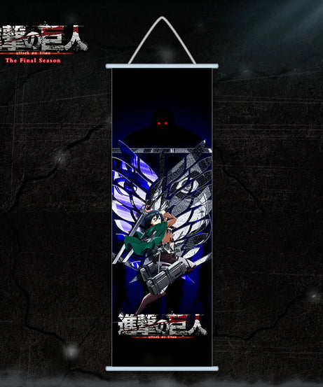Attack on Titan Canvas Scroll – Anime Wall Art Poster for Room & Home Decor