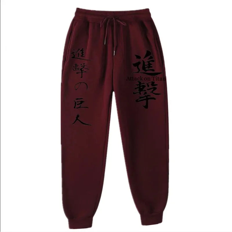 Attack on Titan Fashion Printed Comfortable Running Pants Trendy Versatile Sports Pants Men's Spring and Autumn Trousers S-3XL