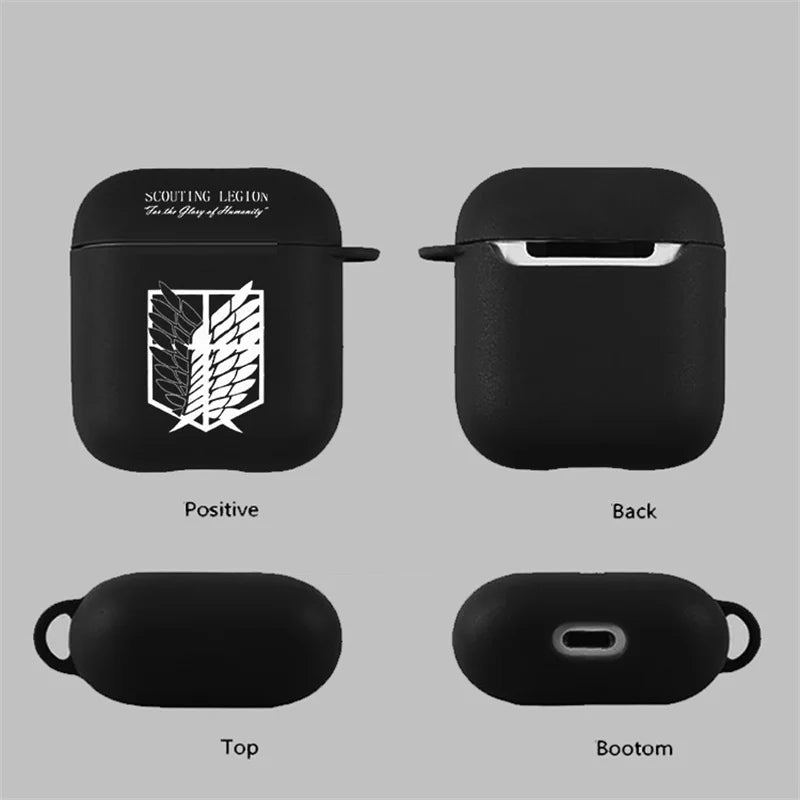 Anime Attack on Titan Earphone Case For Apple iPhone Charging Box For AirPods 1 2 3 Pro2 Clear wireless Bluetooth headphone case