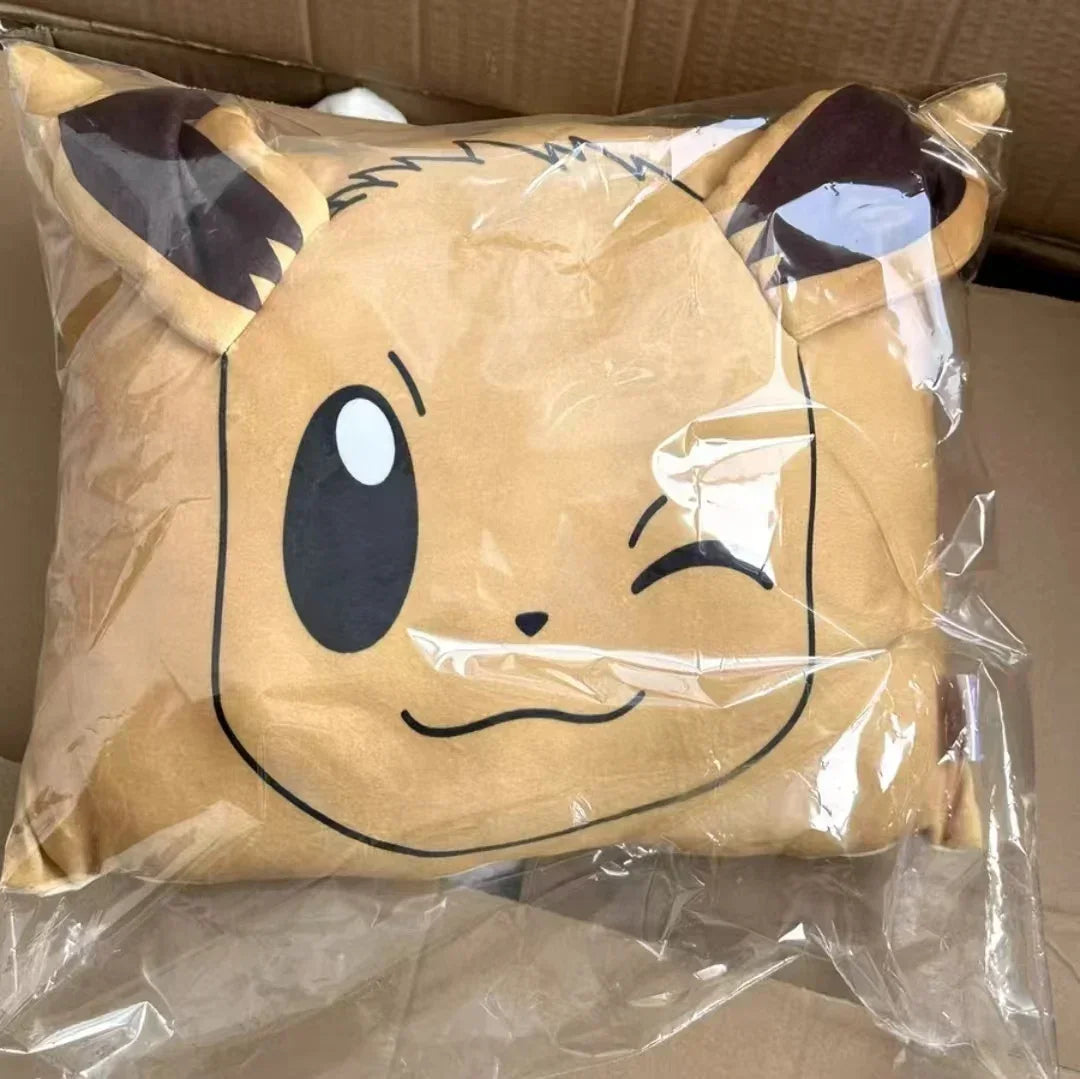 Pokémon Pikachu & Eevee Plush Pillow Cover – Cute Anime Cushion for Home & Office