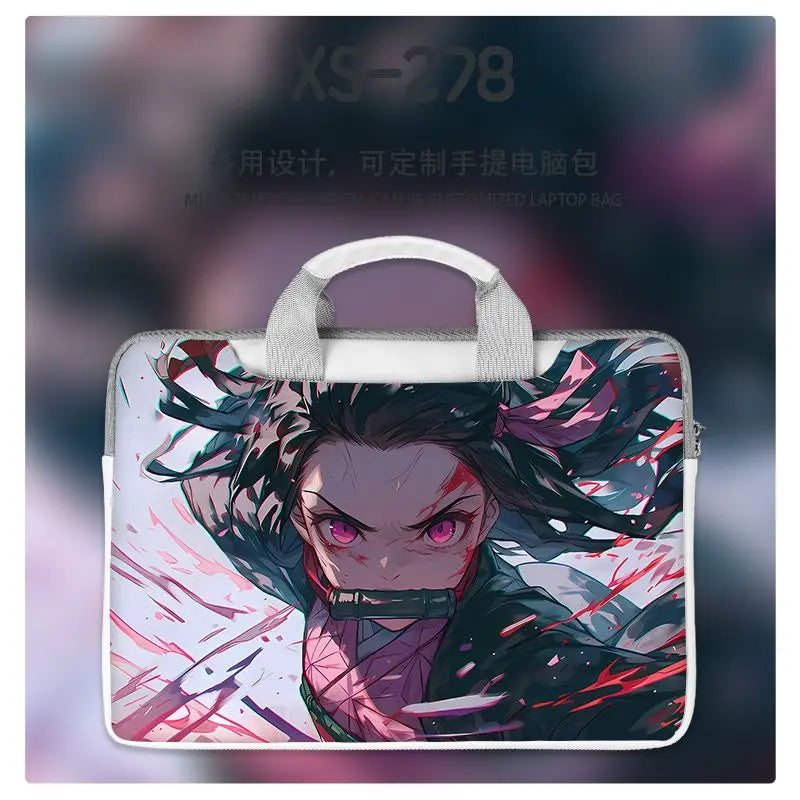 Demon Slayer Nezuko Tanjiro Notebook Laptop Bag Can Be Worn on One Shoulder As A Suitcase 12-16 Inches Anime Universal