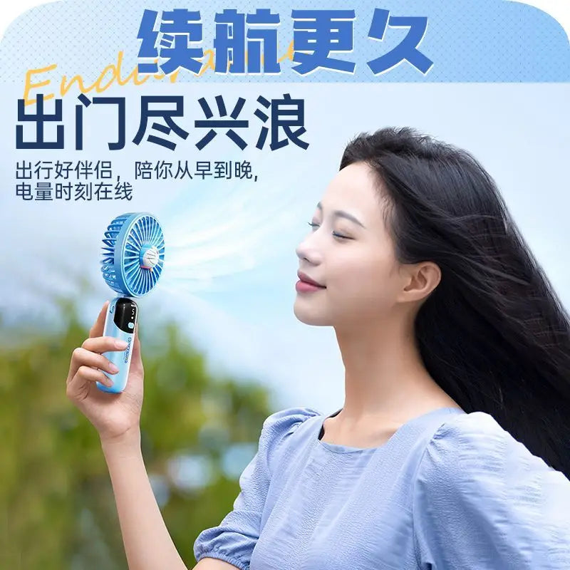 Doraemon Portable USB Fan – Foldable & Silent Cartoon Neck Fan for Students & Gifts