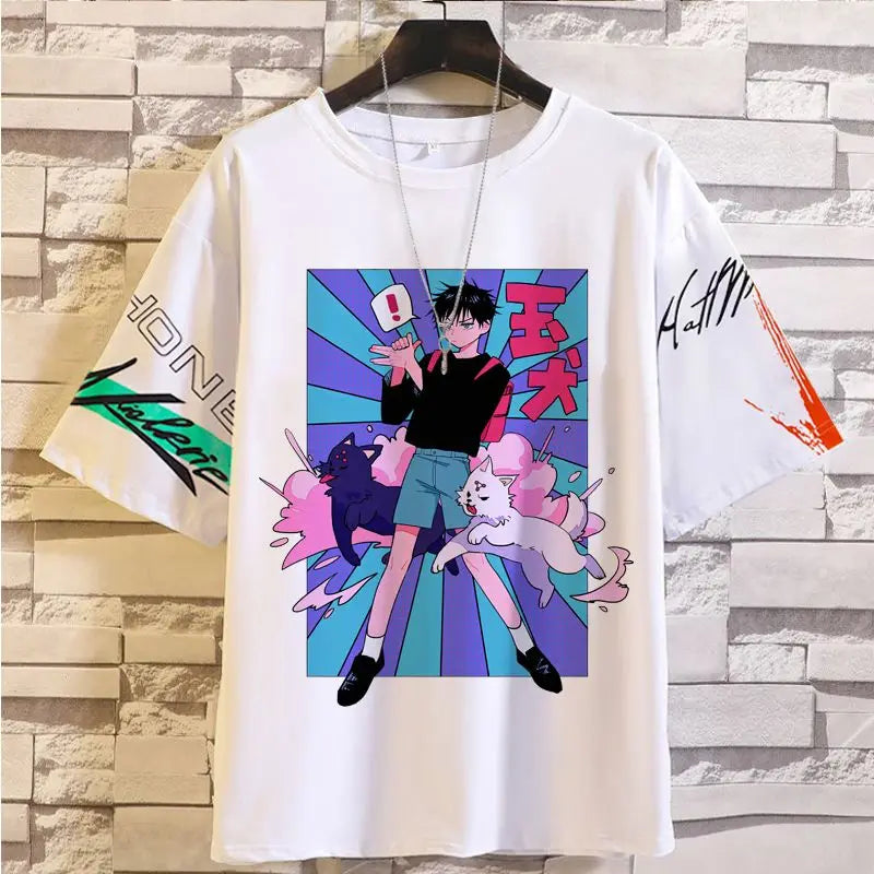 Anime Summer Jujutsu Kaisen T-Shirt Gojo Satoru Clothes Men and Women Fashion T Shirts Short Sleeves Casual Tops birthday gifts