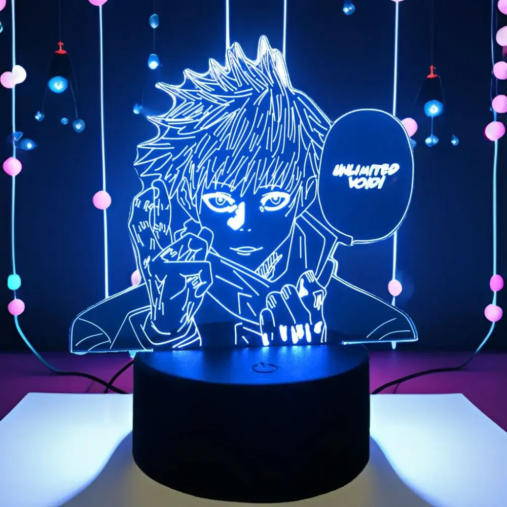 3D Anime Lamp Jujutsu Kaisen Led Night Light RGB Table Lamps Satoru Gojo Action Figure Kids Bedroom Desk Home Decor Friend