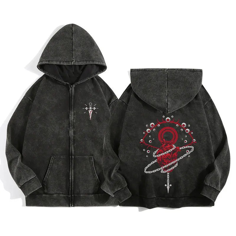Hunter x Hunter Zip-Up Hoodie – Unisex Anime Streetwear Pullover
