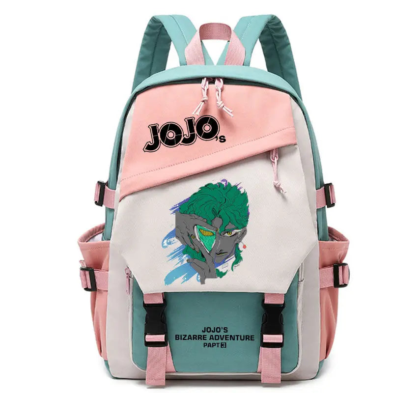 Kujō Jōtarō Anime JoJo's Bizarre Adventure Backpack Student School Bag Canvas Teens Outdoor Travel Backpack Fashion Gift