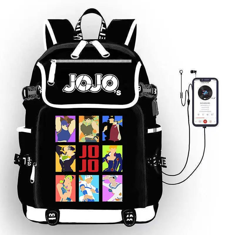 JoJo's Bizarre Adventure Anime Backpack Student School Shoulder Bag Large Capacity Youth Outdoor Travel Backpack Fashion Gift