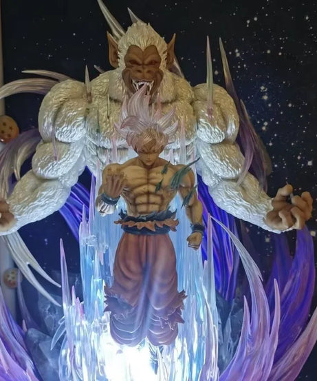 31cm Dragon Ball Great Ape King Son Goku Ultra Huge And Domineering Action Figurine Statue Model Game Combat Posture Ornament