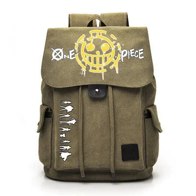 One Piece Anime Backpack Cosplay Luffy Unisex Students School Bag Large Capacity Bookbag Laptop Travel Rucksack Outdoor Bag Gift
