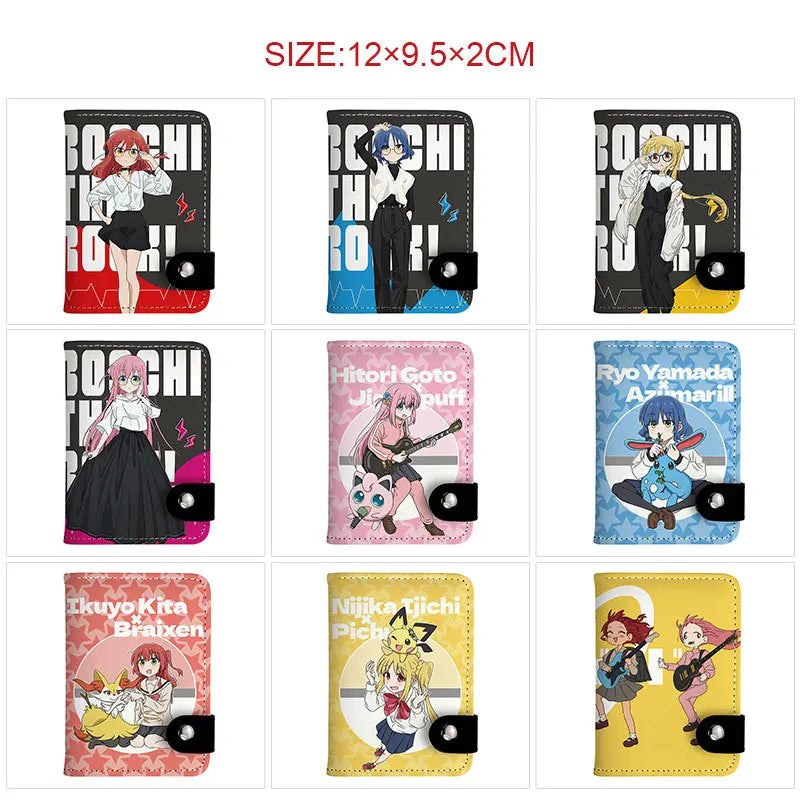 BOCCHI THE ROCK! Anime Yamada Ryo Synthetic Leather Short Men Wallet Gotoh Hitori Card Holder Purse