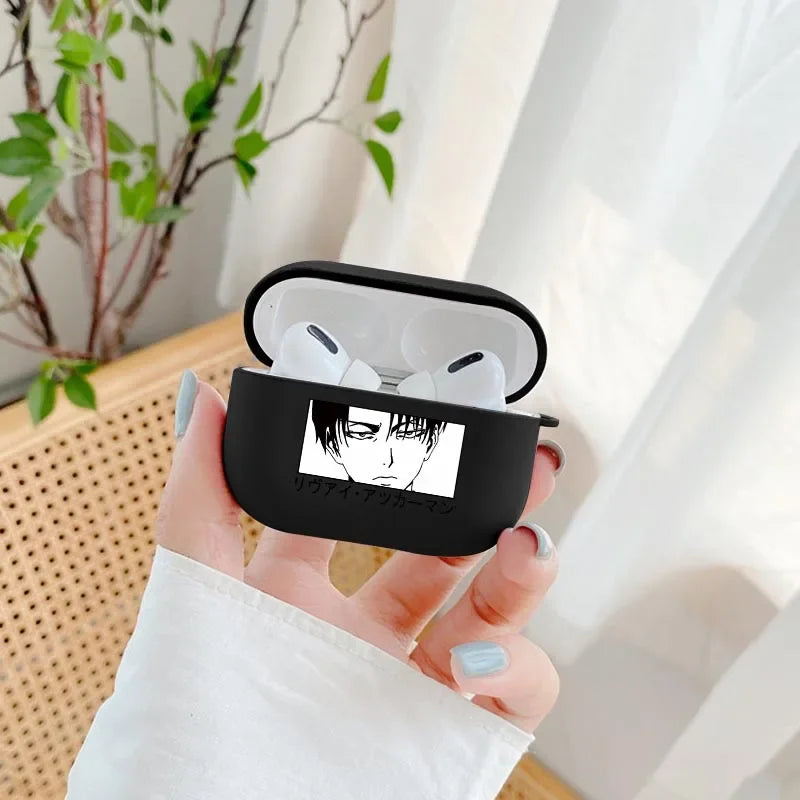 Attack On Titan Anime Earphone Cover For Apple Airpods 1 2 Case Wireless Bluetooth For air pods pro Soft Silicon Cases