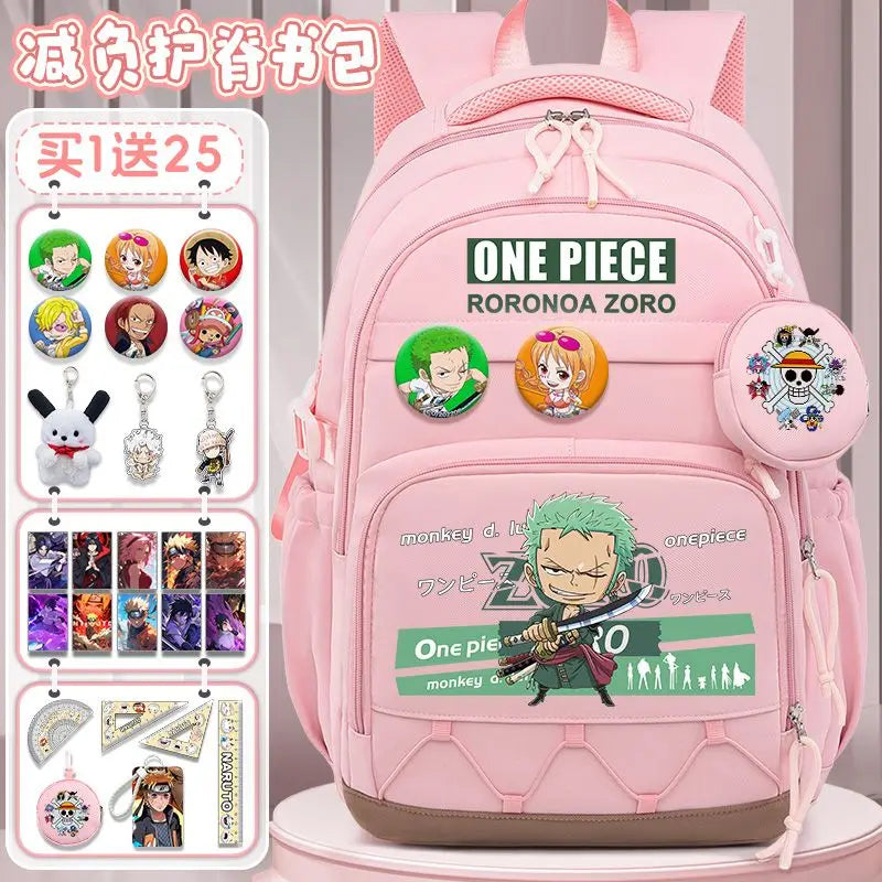 One Piece Luffy Backpack – Large Canvas School & Travel Bag