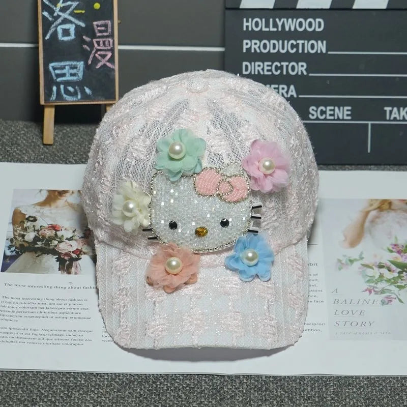 Sanrio Peaked Cap Women's New Hello Kitty Age-reducing Sports and Leisure Baseball Cap Sun Protection Versatile Sun Hat