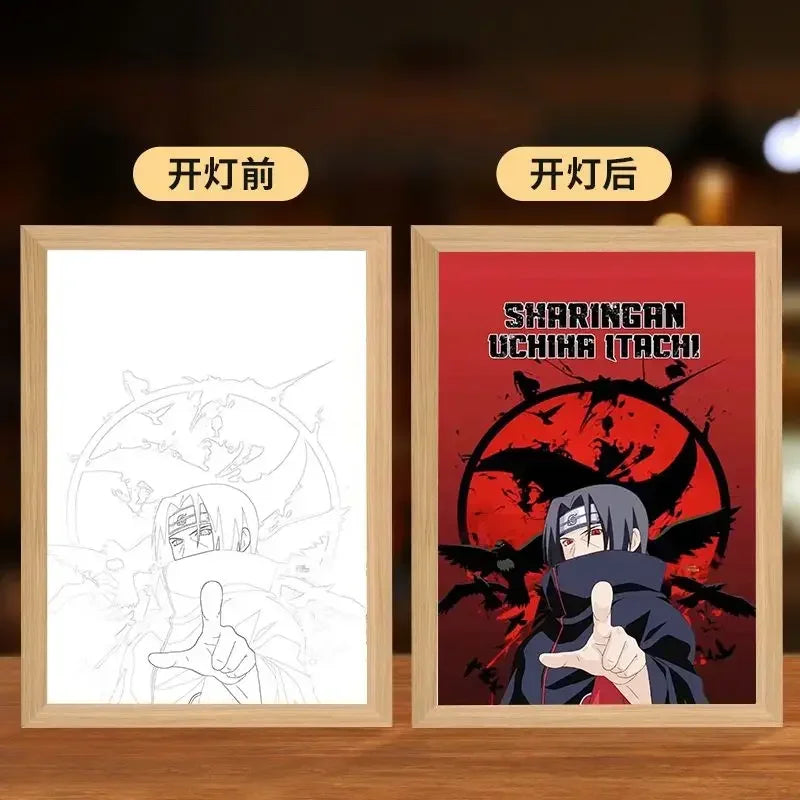 Naruto LED Night Light – Kakashi, Sasuke & Madara Anime Bedroom Lamp Gift