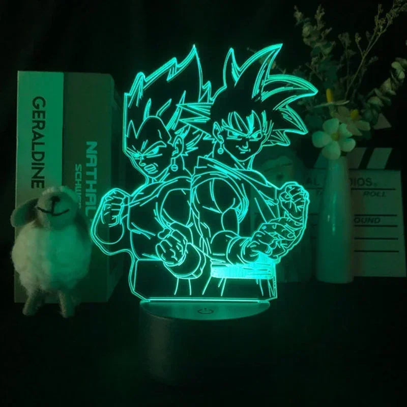 Dragon Ball Z Anime Figures 3D LED Light Childhood Desk Lamp Goku Figure Vegeta Gohan Anime Figures Room Decor Birthday Gift
