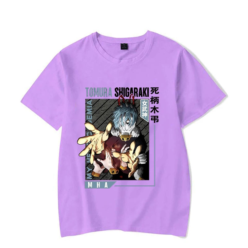 New Shigaraki Tomura Print T Shirts Women Men Casual Round Neck Tees Top Summer Cool Anime Loose Short Sleeve