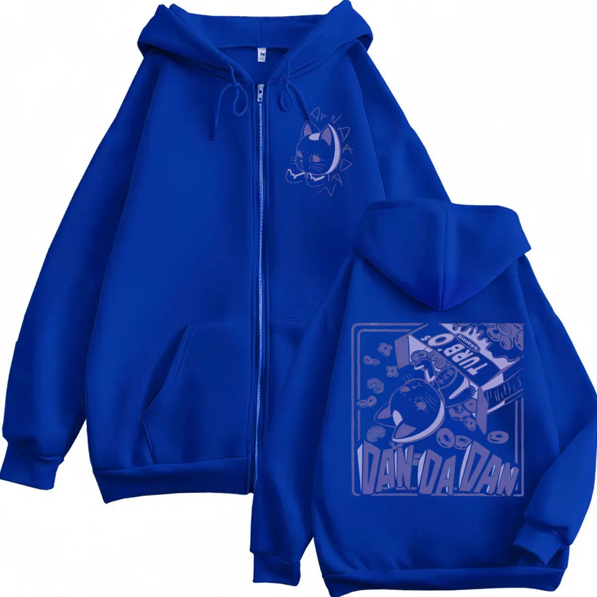 Anime Dandadan Turbo Granny Double Sided Print Zipper Hoodie Manga Style Zip Up Sweatshirts Men Women Casual Pullovers