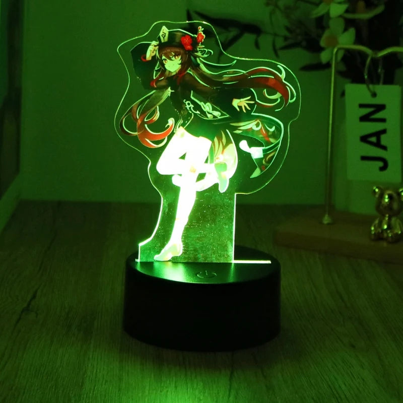 Genshin Impact 3D Lamp Anime LED Night Light Decorative Smart Touch dreamcast for Bedroom Home Decoration Valentine's Day Gift